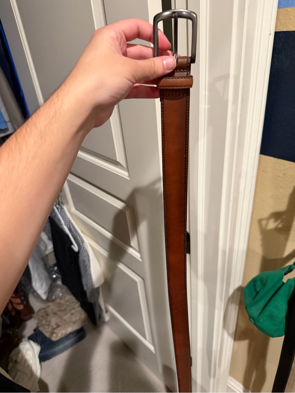 Classic Brown Leather Belt Size 32